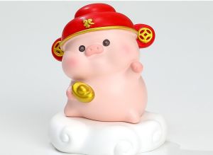 Mô Hình Heo Thần Tài Trang Trí Ô Tô Decord