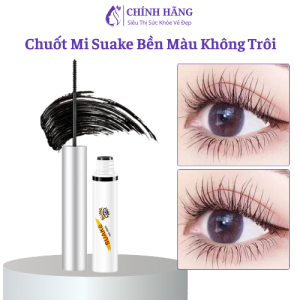 Mascara Dài Mi và Cong Mi Suake Waterproof Chuốt Mi Đen Không Lem Không Trôi 5G