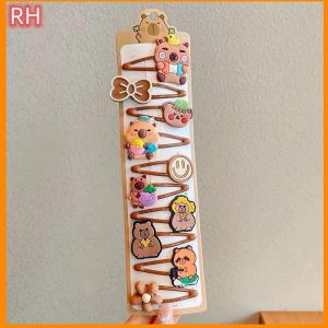 🔥🔥🔥ranghe 10pcs Cute Capybara Mini Hairpin Girl Women Hair Clips Headwear Hair Clip Side Bangs Clip Headdress Kids Hair Accessories