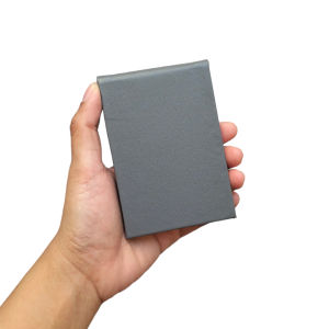 Cermin lipat mini 2 sisi polos kaca rias make up travelling mirror pocket cewek kecil kulit sintetis