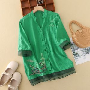 Áo đũi trung niên cho mẹ A22 - Áo thời trang nữ trung tuổi mùa hè Giá Rẻ Đẹp Bigsize Tuổi 40 50 60