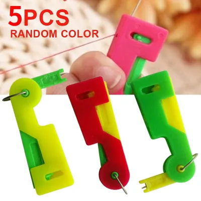 5Pcs Mini Fashion Automatic Needle Threader Sewing Threading Guide Device Tool