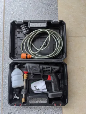 ( Hàng chính hãng bảo hành 12 tháng )Máy rửa xe Hitachi 199V lõi đồng siêu mạnh bền thao năm tháng - Máy Rửa Xe Pin Máy rửa xe mini gia đình máy rửa xe chạy pin 45000MAH.