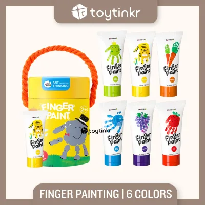 Jar Melo Washable Finger Paint 6 7 10 and 12 Colors Non Toxic by Toytinkr