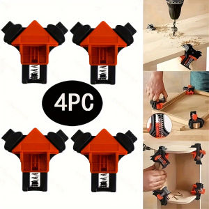 4pcs/Set Angle Clamp Corner Mate Woodworking Locator Multi Functional 90 Degree Right Angle Corner Clamp Hand Fixing Clips