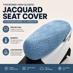LETIGO Elastic Jacquard Electric Bicycle Seat Cover Anti-Slip Heat-Resistant Bicycle Seat Cover Durable Rear Seat Protector Electric Vehicle