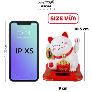 Mèo Thần Tài Vẫy Tay Mini Sử Dụng Năng Lượng Mặt Trời Năng Lượng Ánh Sáng Trang Trí Bàn Học Bàn Làm Việc