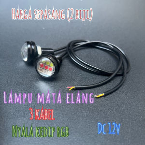 lampu mata elang model rgb 9 led 9 titik mata universal harga 2 biji / sepasang semua motor