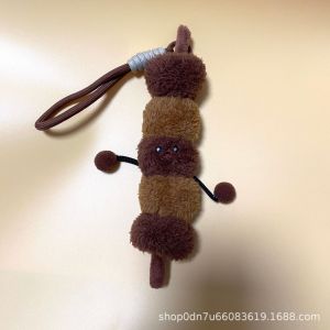 Handmade Crocheted Plush Bear Pendant Keychain Bag Ornament Winter Woven Bear Keychain