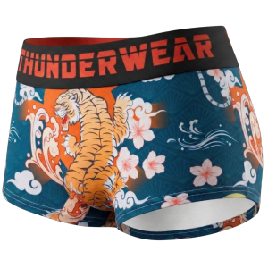 [SG BRAND] THUNDERWEAR Womens Cooling Underwear Modal Boy Shorts - HIDDEN TIGER CROUCHING DRAGON