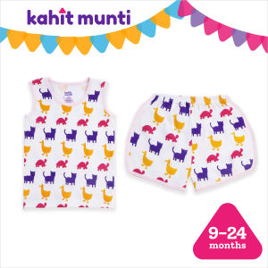 Kahit Munti Sando & Girly Shorts Set Munting Alaga - Girl | Soft 100% Cotton Baby Clothes | 9-24 Months
