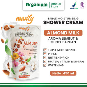 MARILY Body Wash Whitening & Triple Moisturizer Sabun Mandi Cair 100% Organik Almond Milk - 450ML