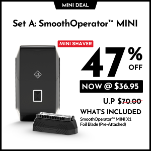 Ubersuave SmoothOperator™ Mini Duo-Blade Shaver For Face | Smooth Operator