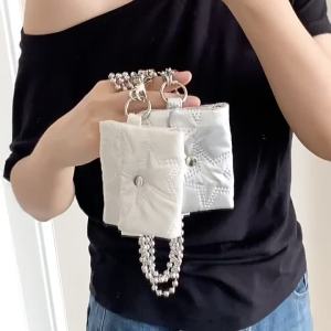 Korean-style star coin purse creative chainbag high-end student earphone bag data cable storage bag pendant