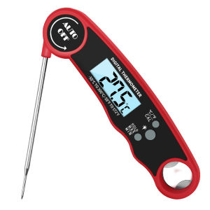 Digital Food Thermometer – Instant Read Backlit LCD Foldable Probe Magnetic Storage High Accuracy ±0.8°C (BBQ/Steak/Kitchen/Food)