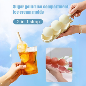 Ice Compartment Ice Cream Mould Ice Cream Mould Silicone Food Contact Grade Home Use Multifunction