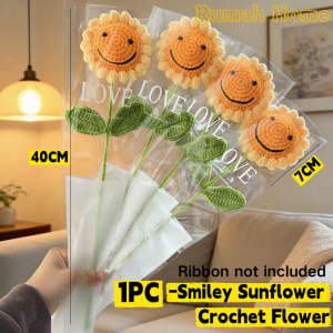SG RumahHome® Giant Crochet Rose Bouquet - Handmade Knitted Flower for Valentine Mothers Day Birthday Wedding Home Decor Gift