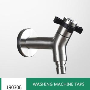 Vòi nước gắn tường làm bằng thép không gỉ 304 vòi dùng cho máy giặt đặt ngoài trời trong vườn.