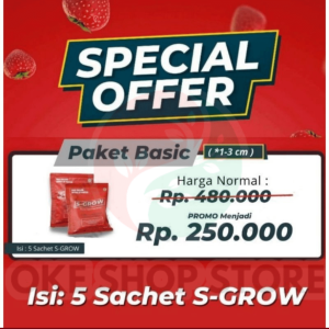 Susu Peninggi Badan S GROW Original 100% Vitamin Penambah Tinggi Kalsium Remaja Dewasa Paket B