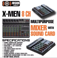 Original Joson Xmen 8 Channel (Professional Mixer with Sound Card). 