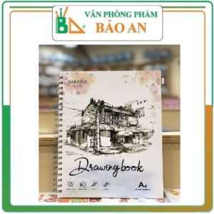 Vở Vẽ Sakura A4 50 tờ - Văn phòng phẩm Bảo An