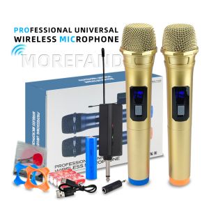 MOREFAMD Professional Wireless Microphone Original Universal Karaoke Singing Live HD Bluetooth Audio Professional Home Performance Stage Church Wireless Microphone