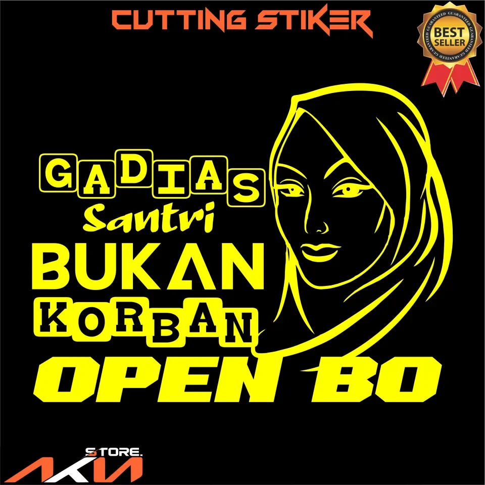 OPEN BO!!!!!Cutting Stiker Hijab/ Cutting Stiker/ Stiker Kata Kata/ Stiker  Kata Kata kaca mobil Truk/ Stiker viral/ Stiker keren | Lazada Indonesia