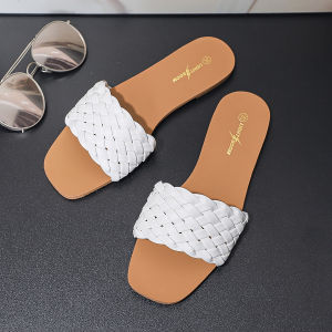 𝐒𝐡𝐨𝐞𝐬𝟗𝟑𝟕 #BK10 COD Women flat sandal trend Braided strap hardsole