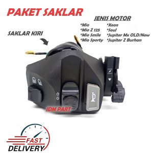 PAKET SAKLAR KIRI + KANAN MIO SMILE MIO SPORTY MIO M3 MIO Z XEON MIO SOUL KARBU / 125 JUPITER MX LAMA / NEW PAKETAN SAKLAR MIO SWITCH HOLDER SEN ON OFF 5 TL