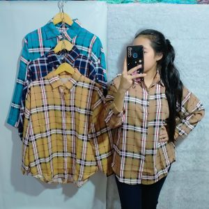 Kemeja Wanita Casual Korea Lengan Panjang jumbo