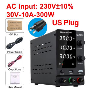 KUAIQU 30V 10A แหล่งจ่ายไฟ DC ในห้องปฏิบัติการจอแสดงผลหลักที่ปรับได้ 60V 5A แหล่งจ่ายไฟขนาดเล็กตัวควบคุมแรงดันไฟฟ้าพร้อมการปรับตัวเข้ารหัสสําหรับการซ่อมโทรศัพท์