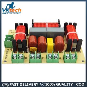 250W 4 Way Speaker Audio Frequency Divider 1 Treble & 1 Midrange & 2 Bass Frequency Distributor Module Home Theater Audio Modification