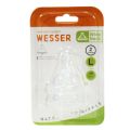 Núm vú bình sữa cổ rộng Wesser size S/M/L vỉ 2 núm siêu mềm chống sặc - Núm ty thay thế bình sữa cho bé - BEEKIDS PLAZA. 