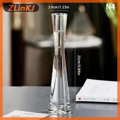 ZLinKJ แจกันดอกไม้แก้วใสแจกันขนาดเล็กไฮโดรโปนิกส์พืชดอกไม้เทอราเรียมหรูหราโต๊ะบ้านตกแต่งงานแต่งงาน
