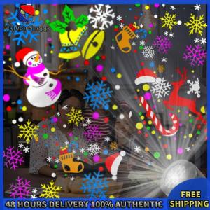 Vktech 360 Rotatable Waterproof LED Christmas Projection Light for Indoor and Outdoor Festive Decorations