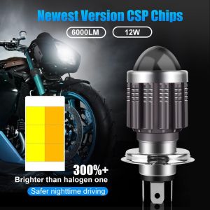 10000lm h4 led moto h6 ba20d led motorcycle headlight bulbs csp lens white yellow hi lo lamp scooter accessories fog lights 12v