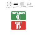 Dsign Entrance and Exit signages sticker 10X6"inches l waterproof l scratchproof, wall sticker.. 