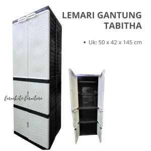 LEMARI PLASTIK TABITHA GANTUNG CORTEZ KUNCI [TABBOX]