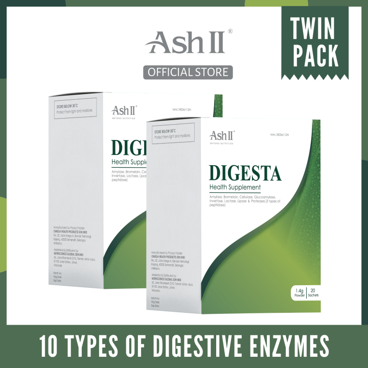 ASH II DIGESTA for Digestive Health Digestive Enzyme (1.4g x 20 sachets