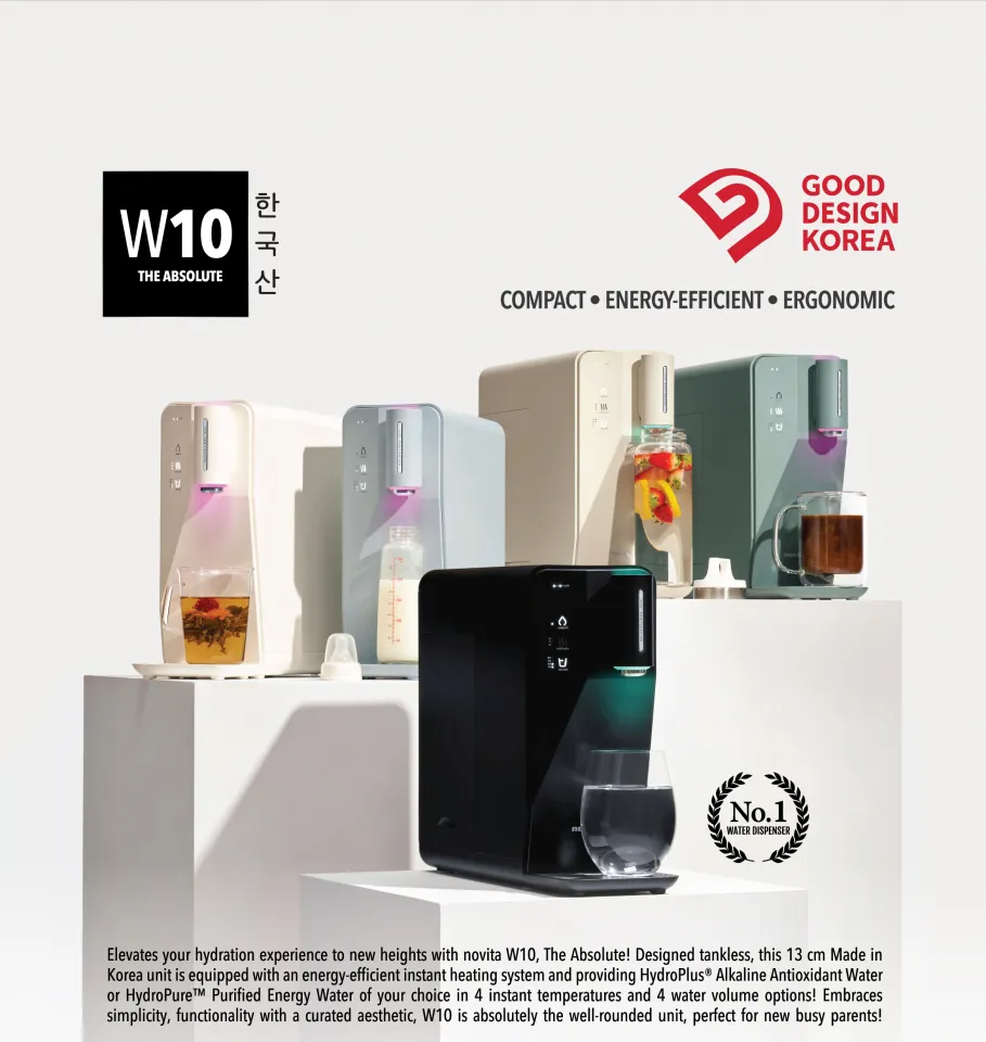 novita Instant Hot Water Dispenser W10, The Absolute, Tankless