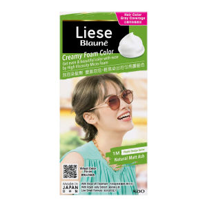 Liese Blauné Creamy Foam Color (Natural Matt Ash) – DIY Gray Hair Dye Mess-Free Lasting Color