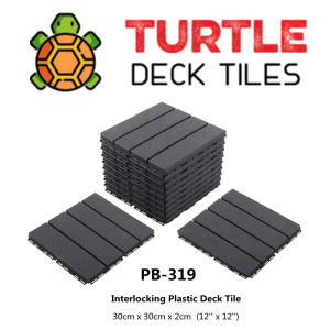 SG Best Seller- DIY Decking tile - Wooden Decking tile - WPC deck tile - PP decking tile - garden interlocking deck tile - landscaping deck tile - Easy fix click tiles (Set of 9 pcs)