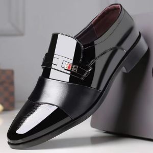 New Leather Shoes Mens Business Formal Wear Shoes British Style Black Casual Leather Shoes For Mens