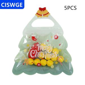 [COD] CISWGE AUTOPARTS Túi quà giáng sinh Santa Elk bông tuyết Tote Túi Quà Tặng trẻ em túi dày không dệt túi không thấm nước trang trí Giáng sinh