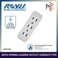 Royu by Winland Spring Loaded Outlet Surface Type 3-Gang/4-Gang Outlet REDOU403/REDOU404. 
