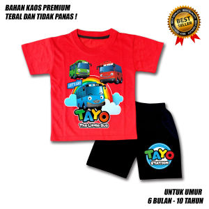 SETELAN ANAK LAKI LAKI PEREMPUAN BUS TAYO LUCU CELANA HITAM BAHAN PREMIUM / SETELAN ANAK LAKI LAKI USIA 0-10 TAHUN / BAJU ANAK LAKI LAKI / SETELAN ANAK LAKI LAKI