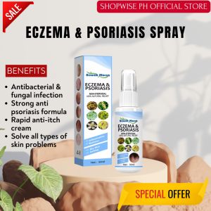 Eczema and psoriasis treatment spray for skin diseases antifungal anti-itch allergy and dermatitis herbal relief cream