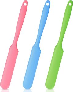 Mudder 3 Pcs Silicone Wax Spatulas Non-stick Waxing ApplicatorBlue    Silicone Waxing Applicator Hair Removal Sticks Applicator Spatula Reusable Hard Wax Scrape Home Salon Body Use