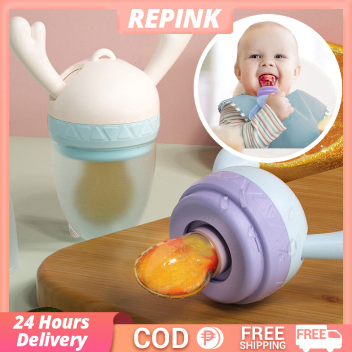 REPINK Baby Fruit Feeder with Sizes Nipple Food-grade Silicone