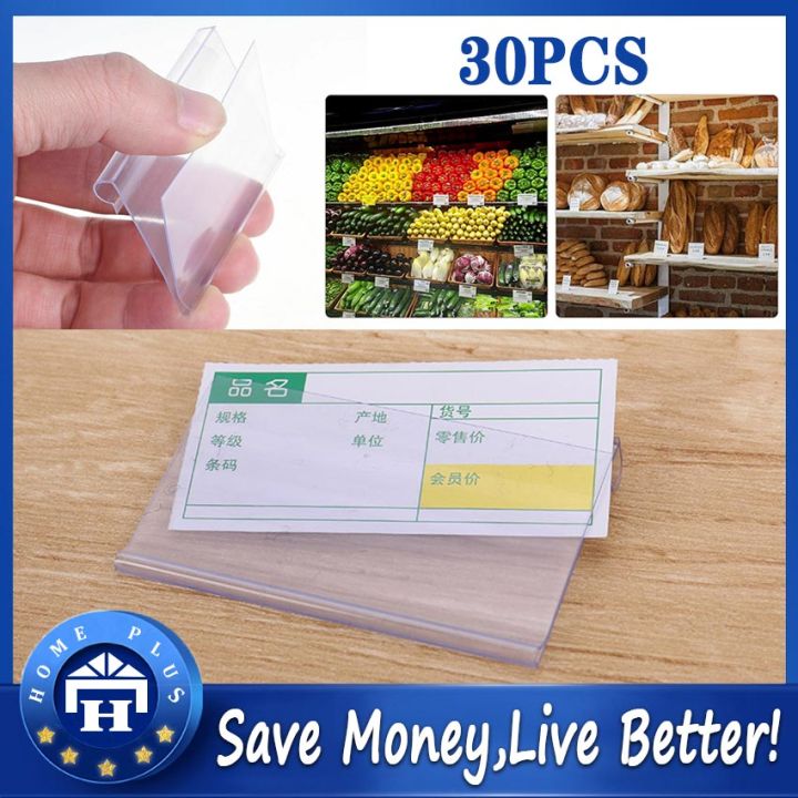 【Local delivery】 Plastic Price Tag Sign Label Display Shelf Hook Holder